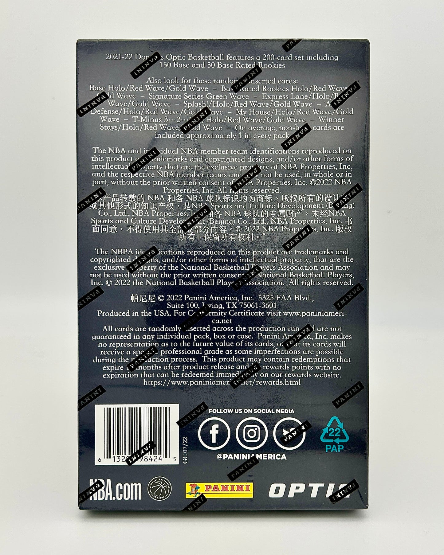 2021-22 Panini Donruss Optic Basketball Asia TMALL Box