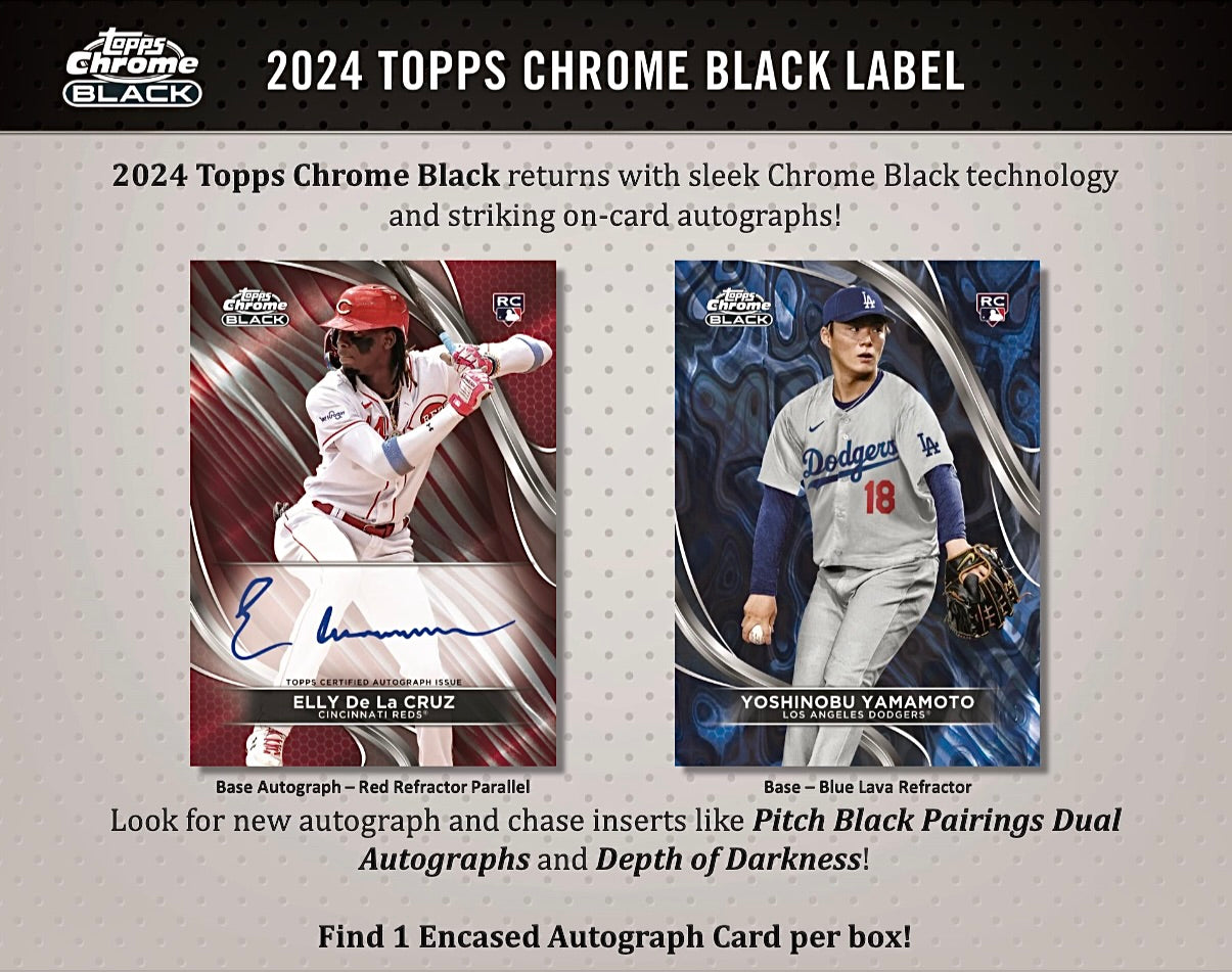 2024 Topps Chrome Black Baseball Hobby Sealed Case (12 boxes)