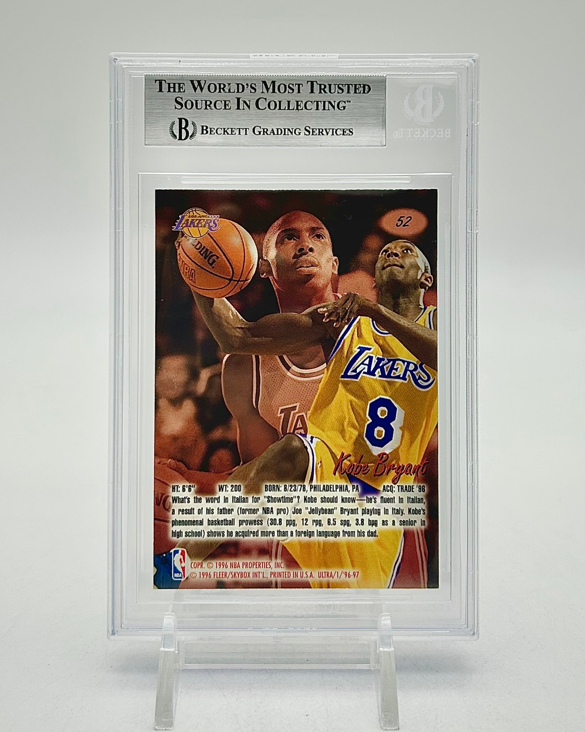 1996 Fleer Ultra Kobe Bryant Rookie Card