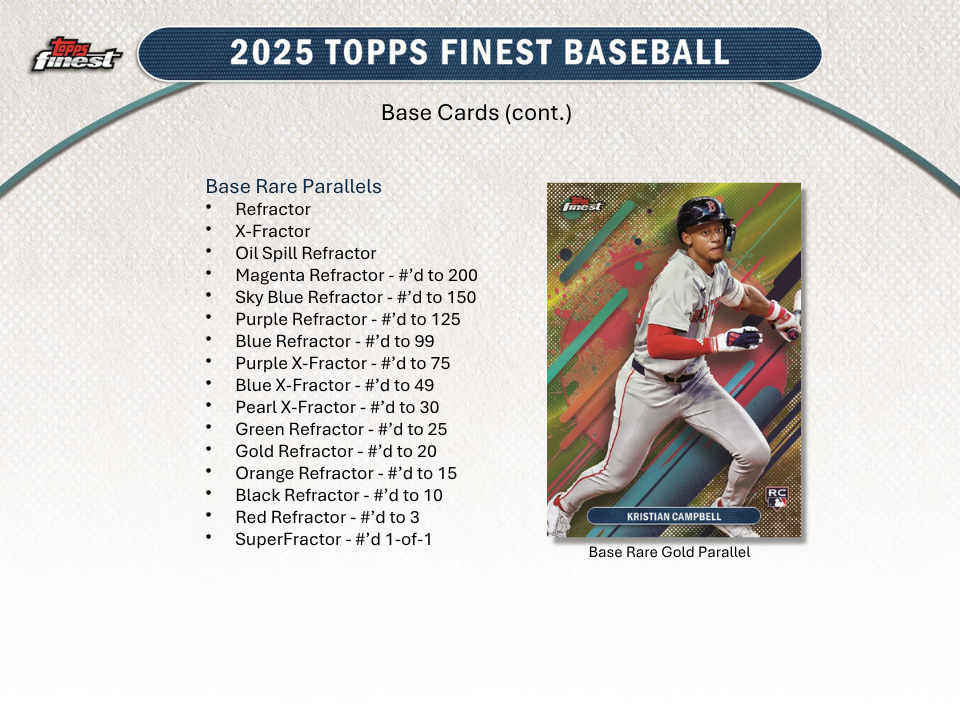 2025 Topps Finest Baseball Hobby Box