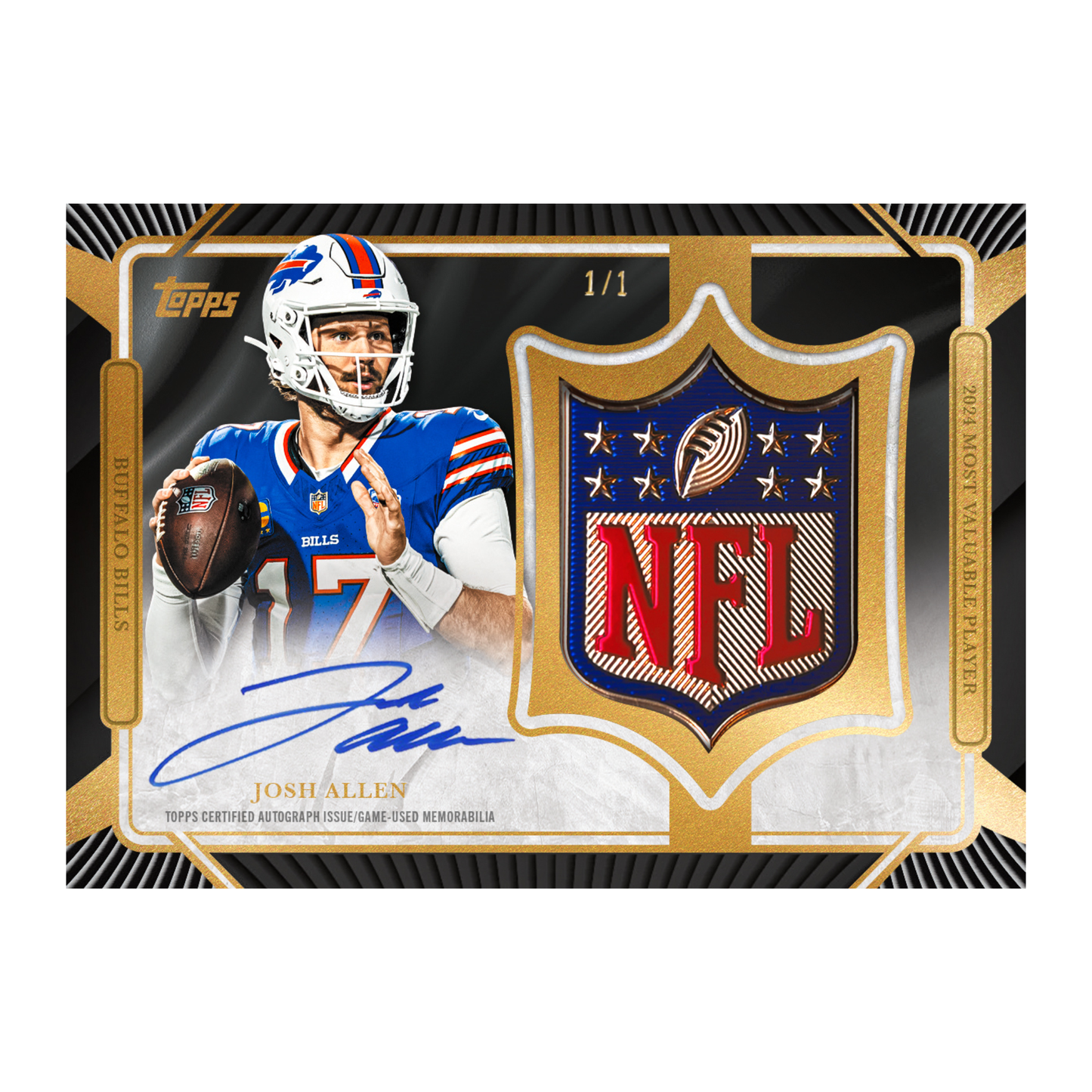 2025 Topps Chrome Football NFL Shield Auto Josh Allen