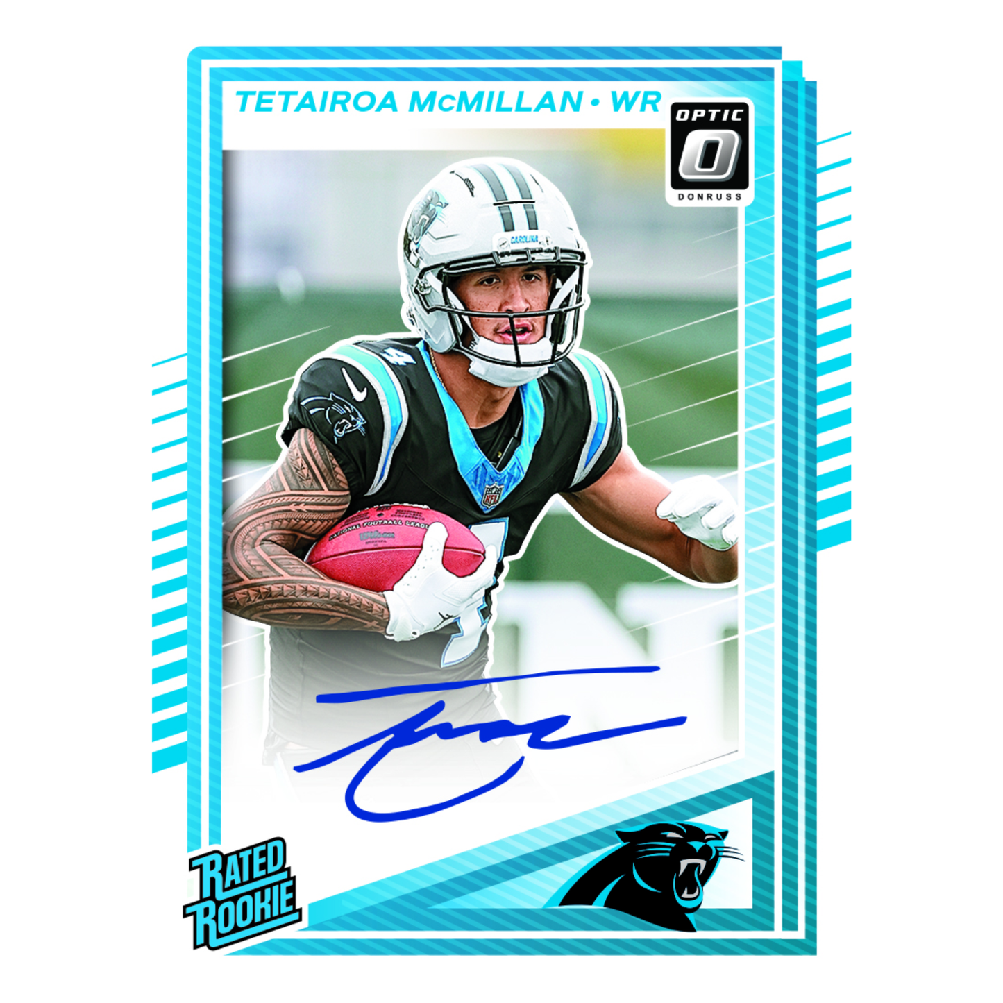 2025 Panini Donruss Optic Football Rated Rookie Autographs Tetairoa McMillan