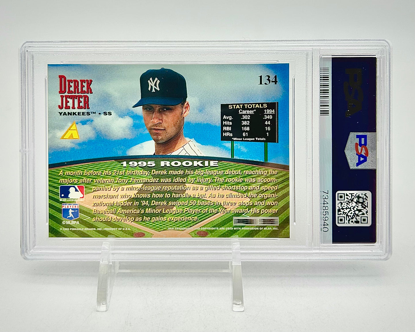 1995 Pinnacle Zenith Derek Jeter #134 PSA 9