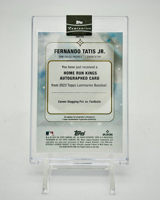 2023 Topps Luminaries Home Run Kings Autograph /15 Fernando Tatis Jr. #HRK-FT2