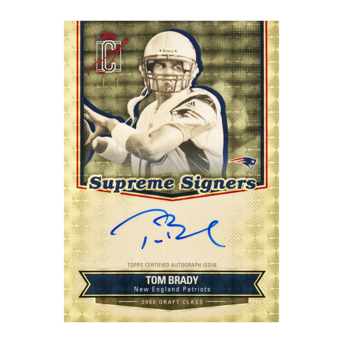 2025 Topps Signature Class Football Supreme Signers Tom Brady