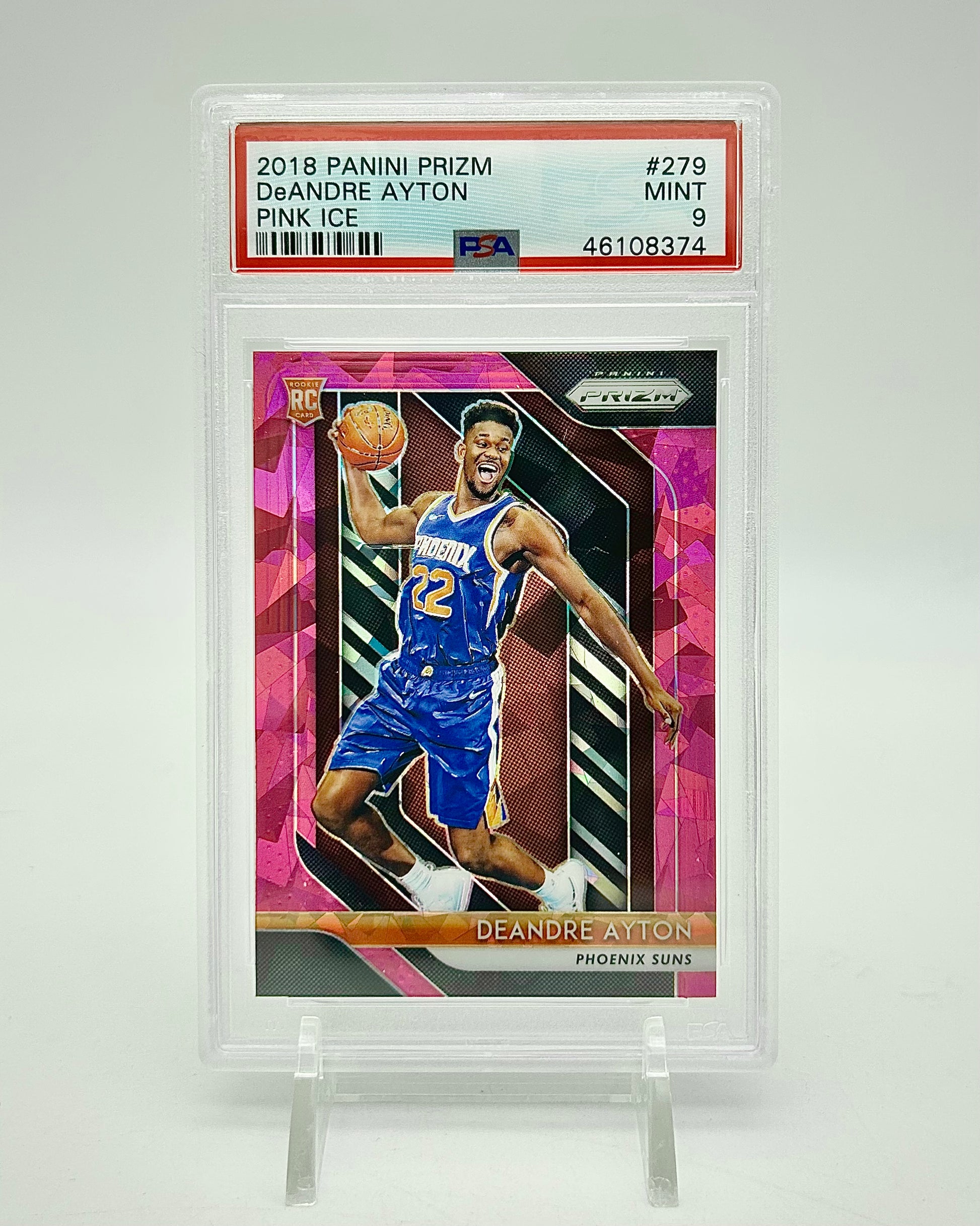 2018 Panini Prizm Pink Ice DeAndre Ayton #279 PSA 9