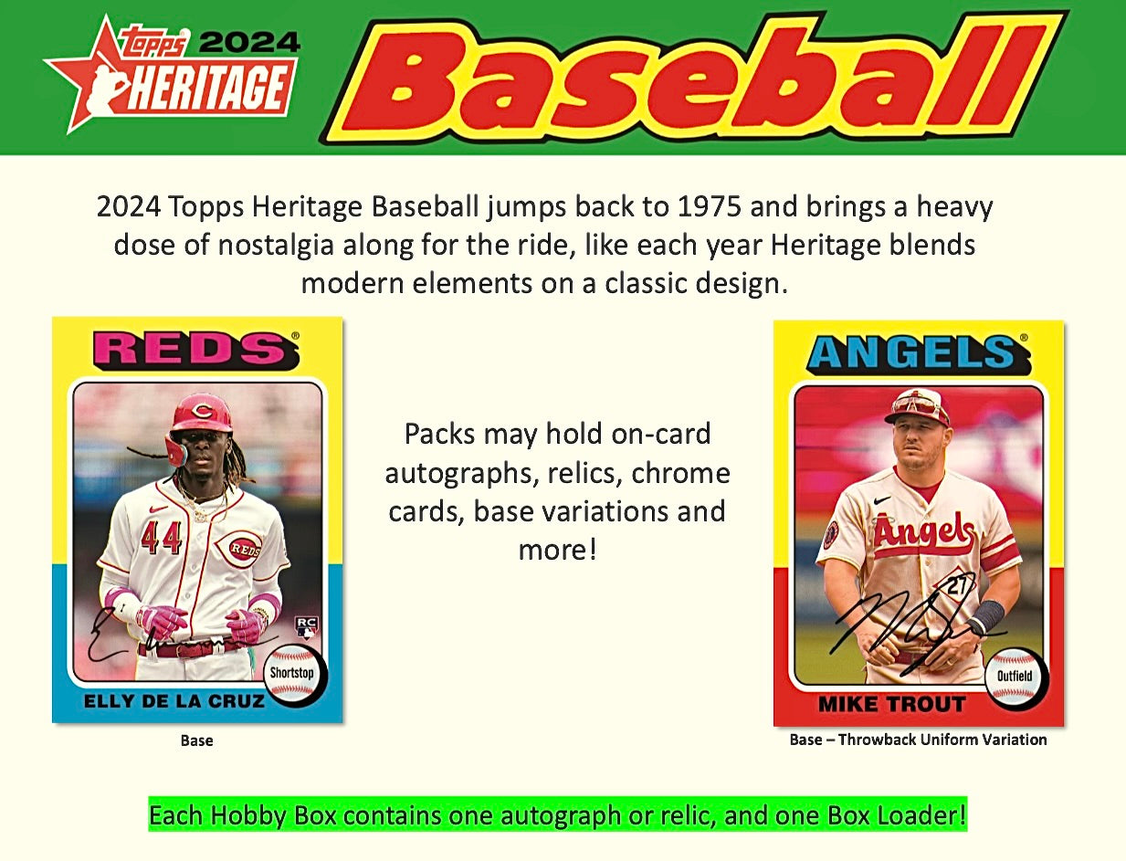 2024 Topps Heritage Baseball Hobby Box
