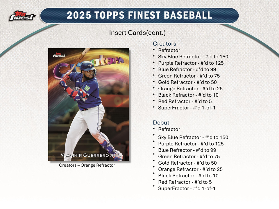 2025 Topps Finest Baseball Hobby Box