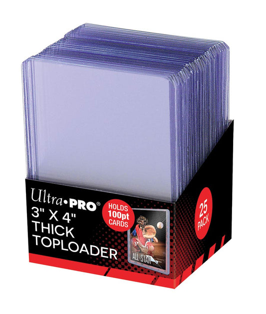 Ultra PRO 3" x 4" Thick 100-Point Toploader® (25 Count)