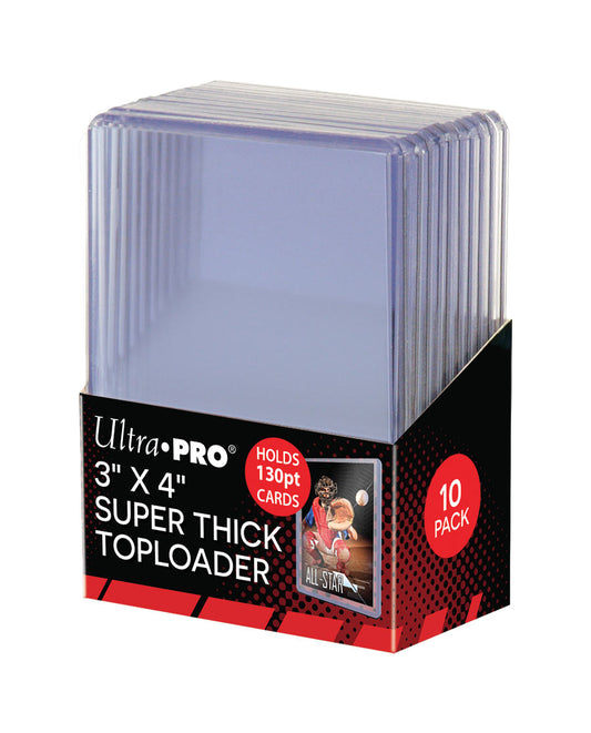 Ultra PRO 3" x 4" Super Thick 130-Point Toploader® (10 Count)