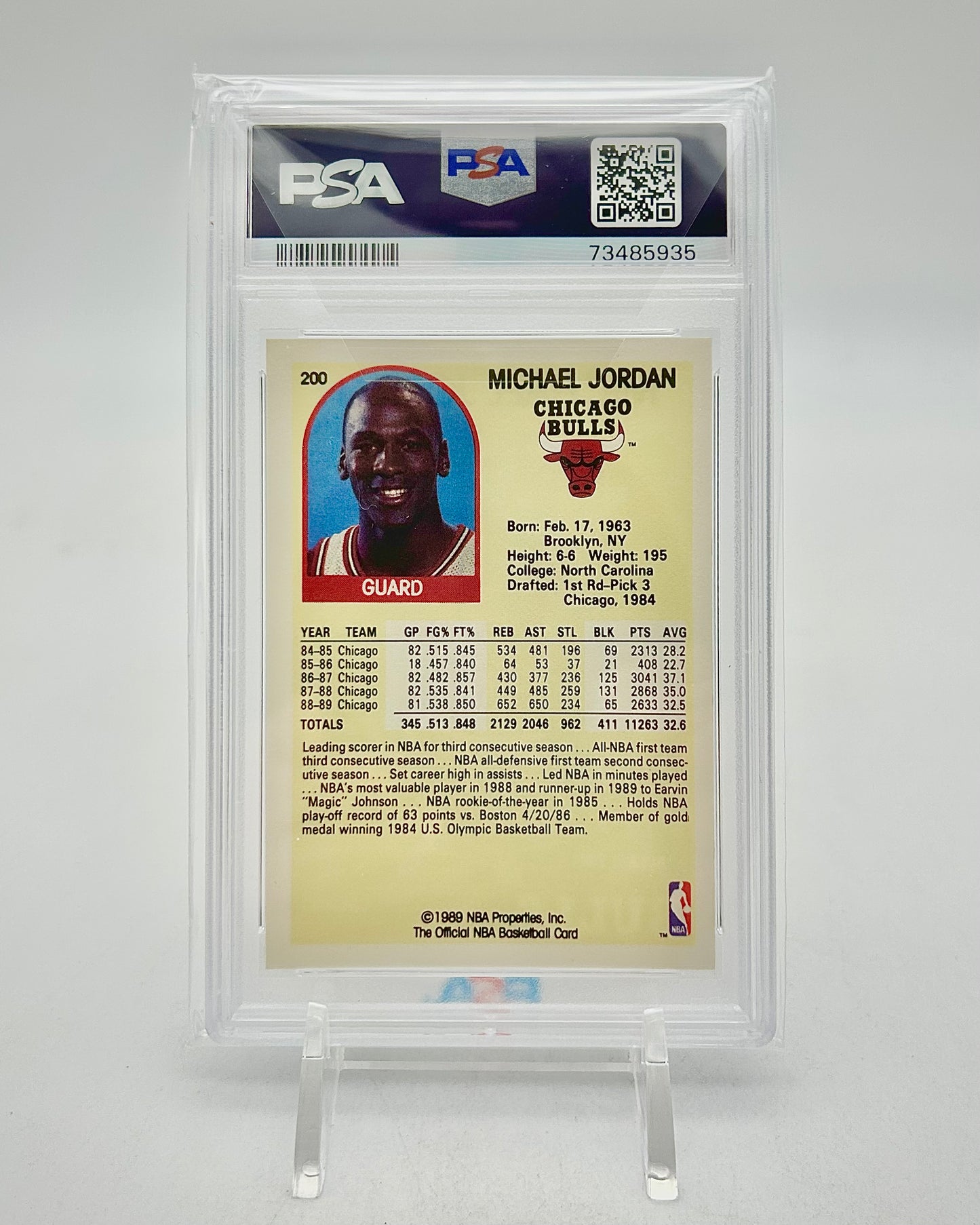 1989 Hoops: #200 Michael Jordan (PSA 9)