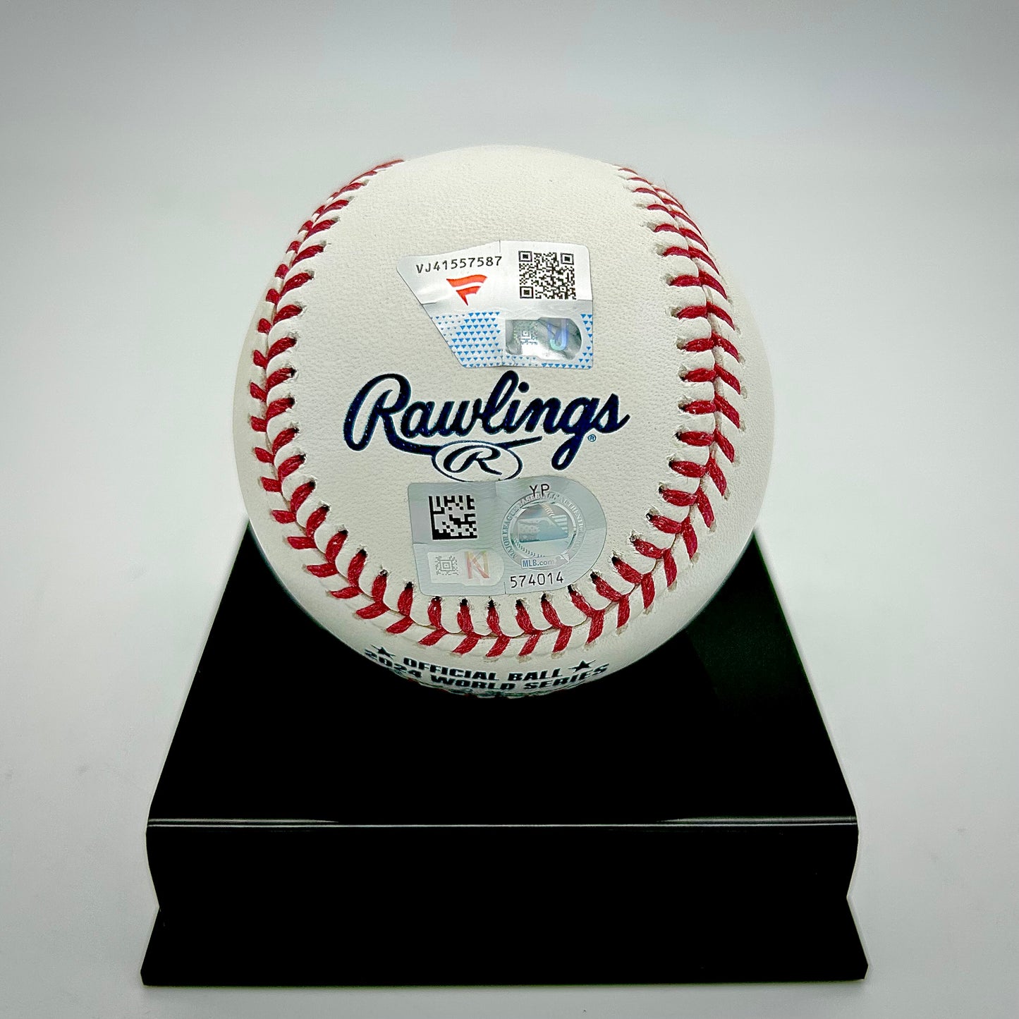 Will Smith Los Angeles Dodgers Autographed 2024 World Series Logo Baseball