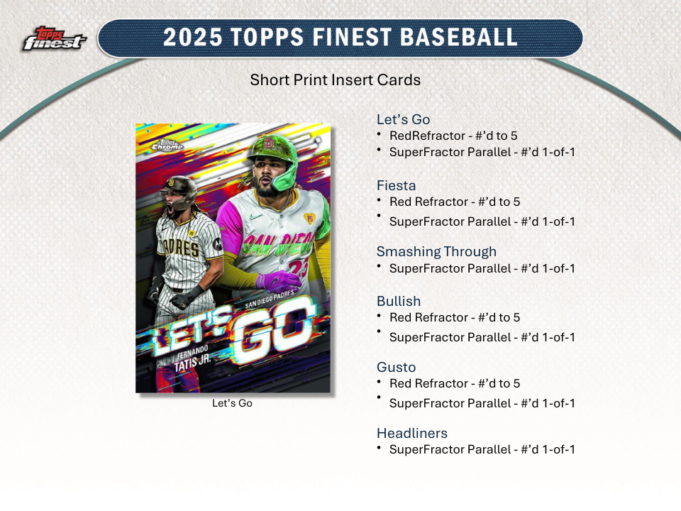 2025 Topps Finest Baseball Hobby Box