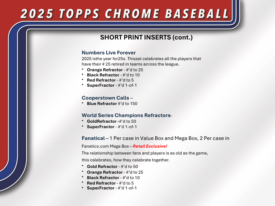 2025 Topps Chrome Baseball Value Box