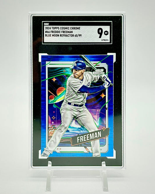 2024 Topps Chrome Cosmic Blue Moon Refractor /99: #66 Freddie Freeman (SGC 9)