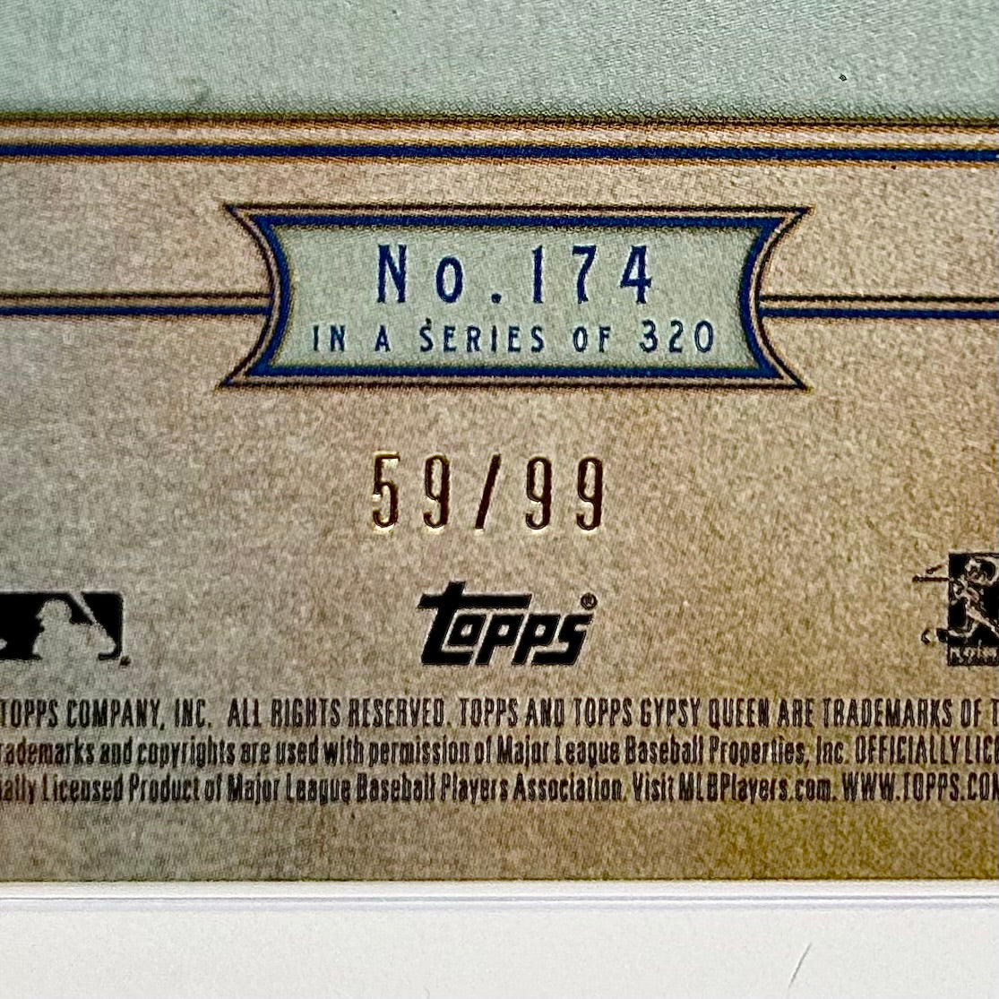 2020 Topps Gypsy Queen Chrome Box Topper Blue Refractor /99 Gavin Lux #174 PSA 10