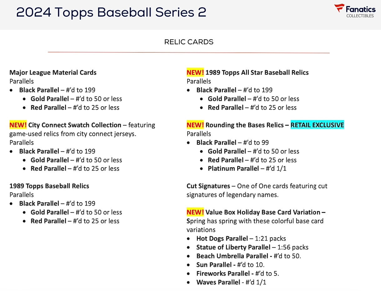 2024 Topps Series 2 Baseball Value Box