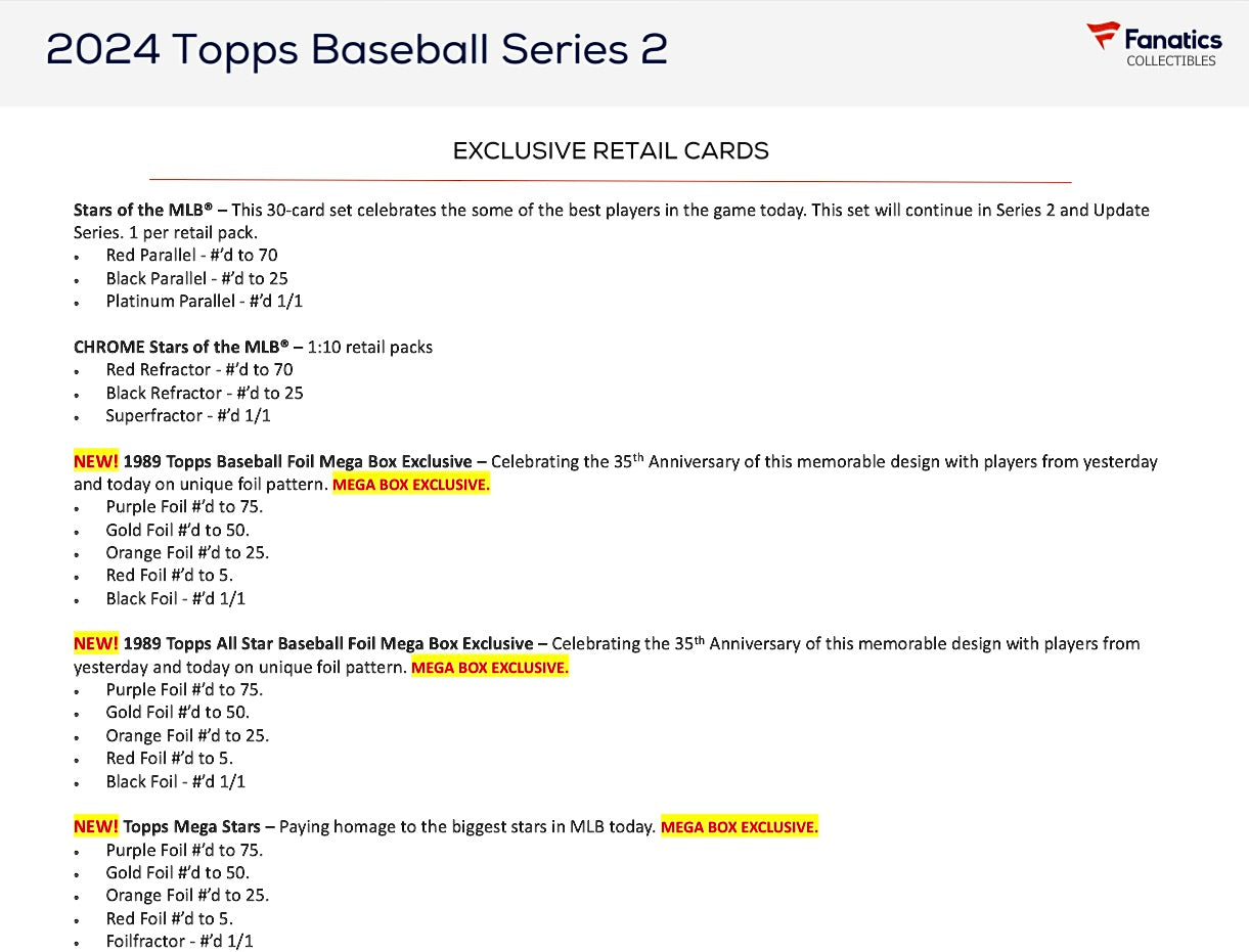 2024 Topps Series 2 Baseball Value Box