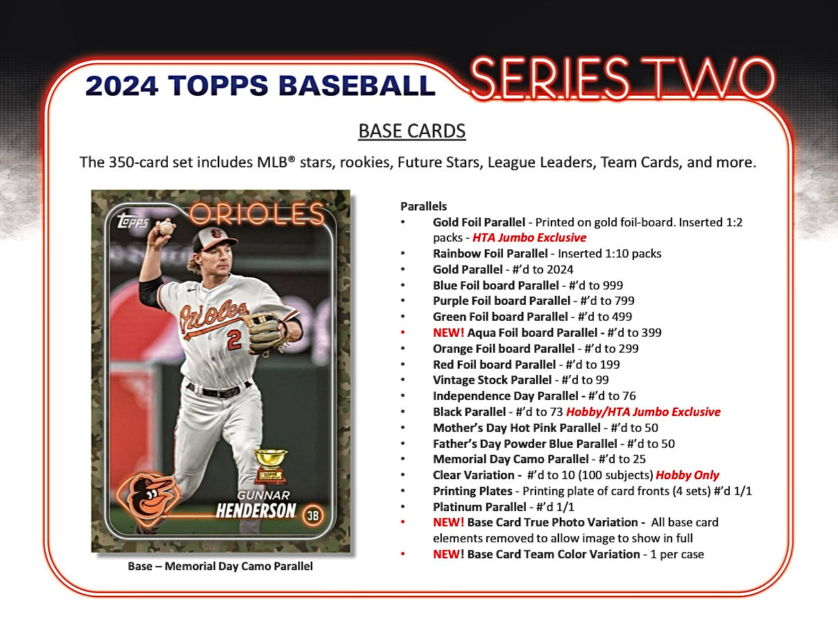 2024 Topps Series 2 Baseball Jumbo Box