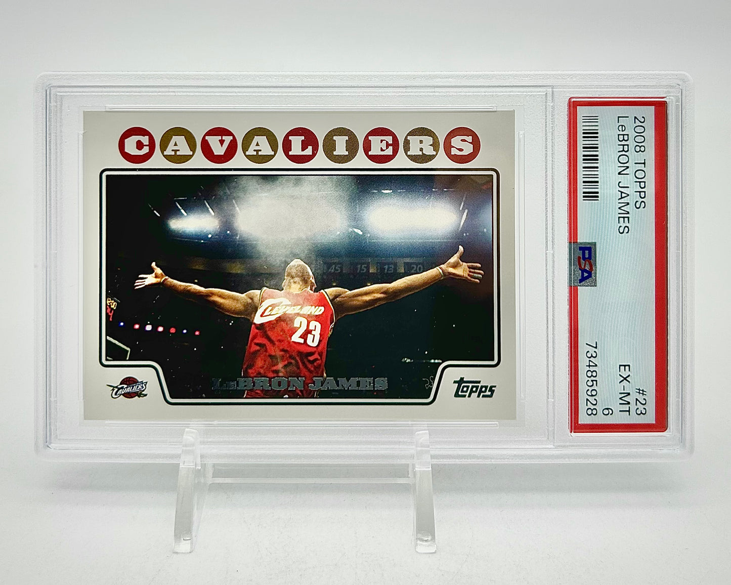 2008 Topps #23 LeBron James Chalk Toss PSA 6