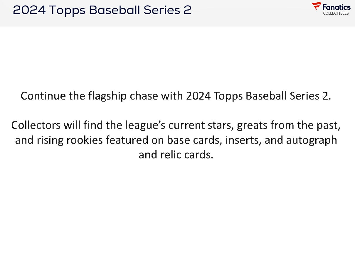2024 Topps Series 2 Baseball Value Box