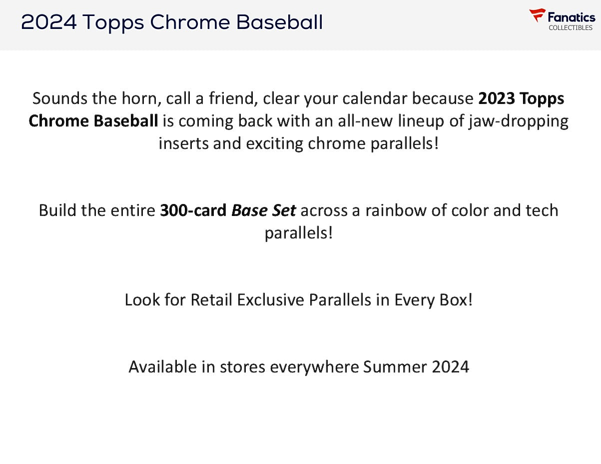 2024 Topps Chrome Baseball Monster Box