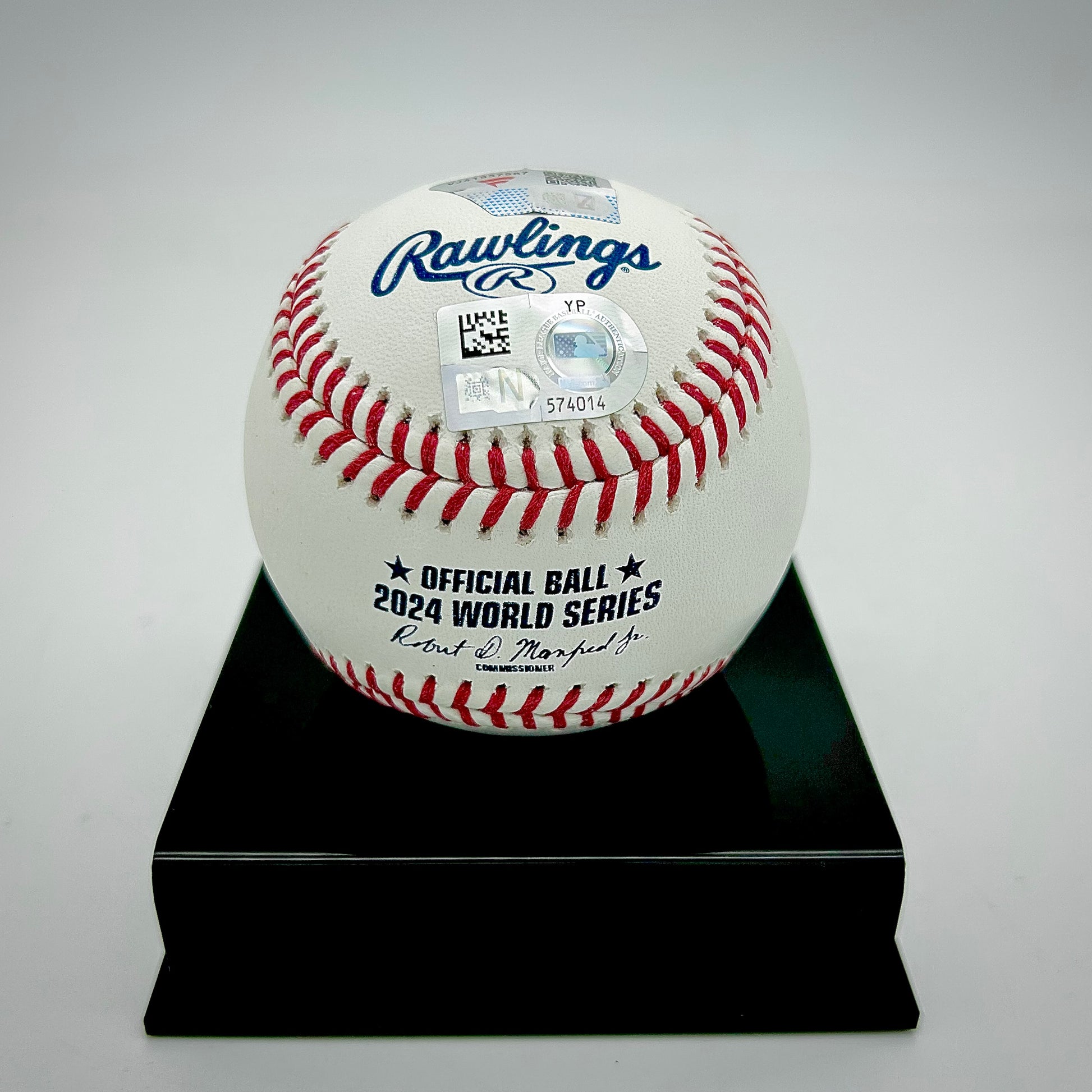 Will Smith Los Angeles Dodgers Autographed 2024 World Series Logo Baseball