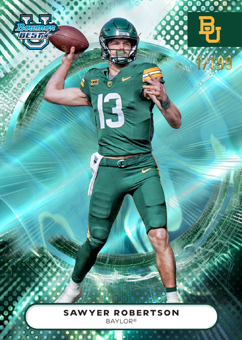 2025 Bowman University Best Football Sawyer Robertson