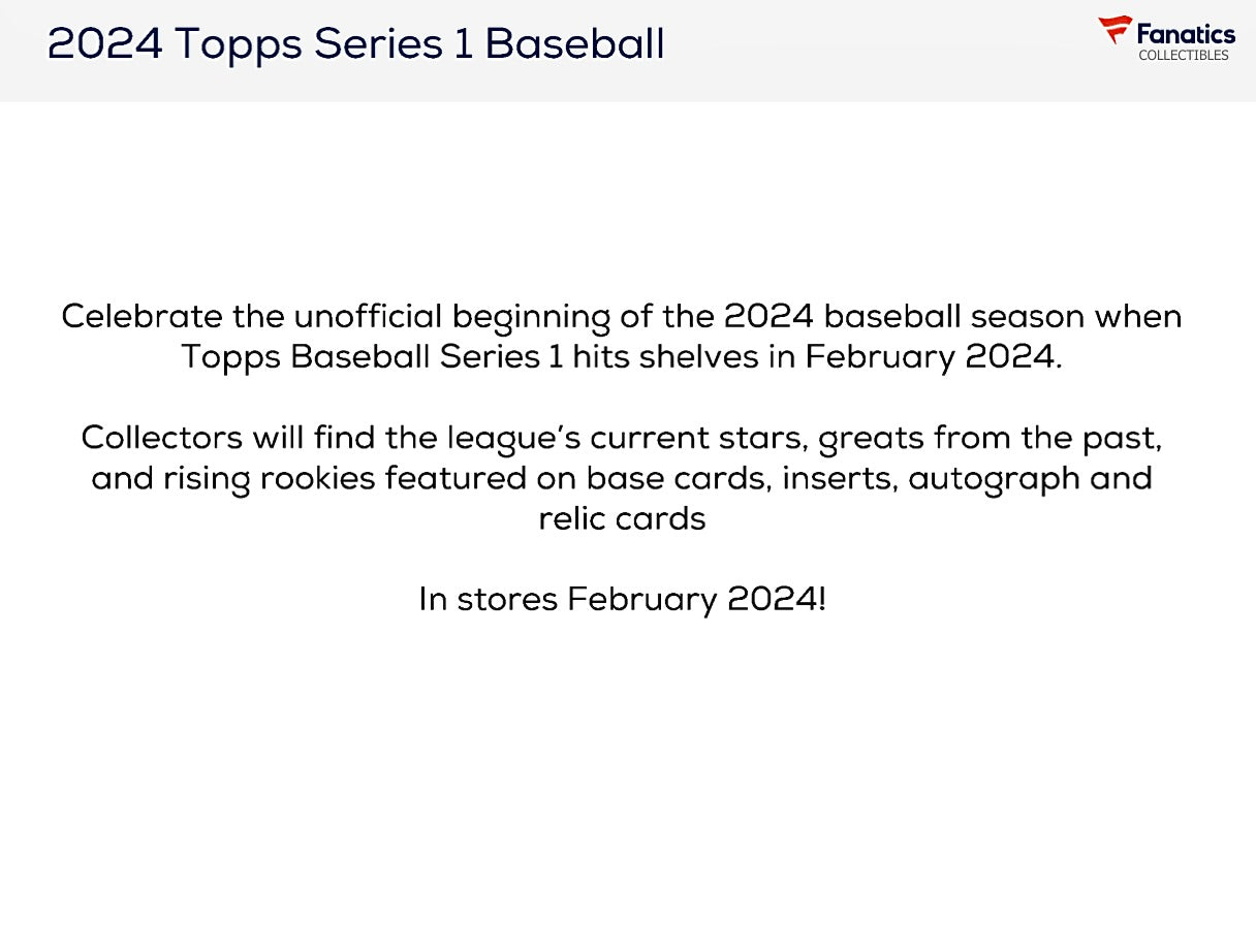 2024 Topps Series 1 Baseball Monster Box