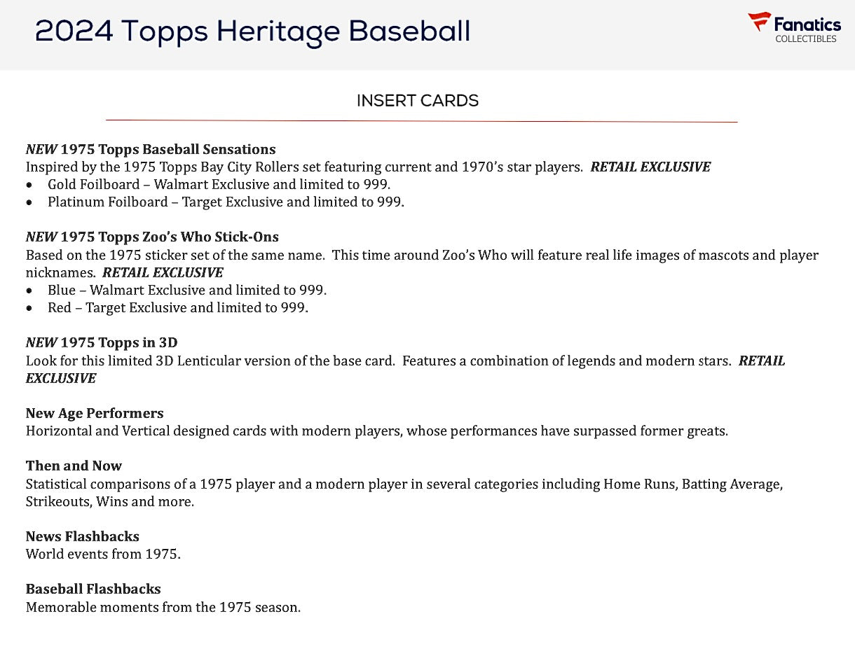 2024 Topps Heritage Baseball Giant Box