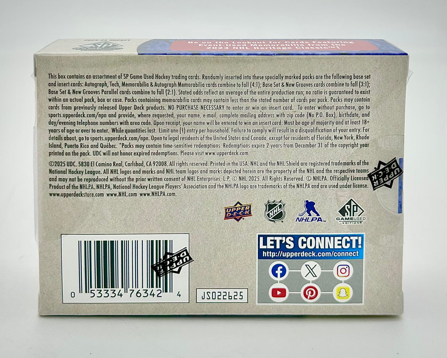 2024-25 Upper Deck SP Game Used Hockey Hobby Box