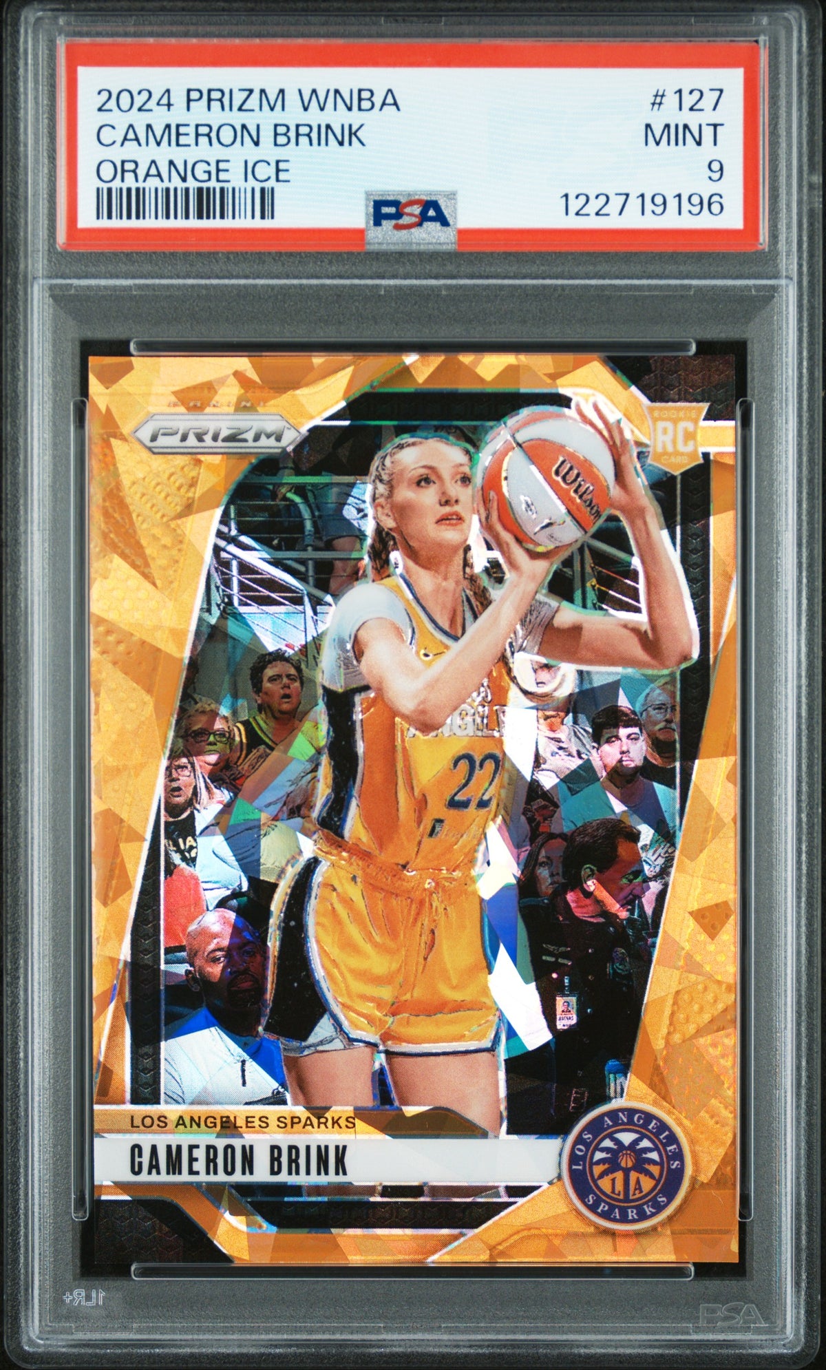 2024 Panini Prizm WNBA Orange Ice Cameron Brink #127 PSA 9