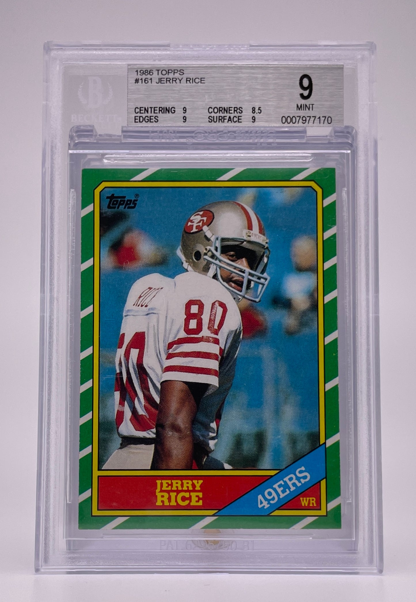 1986 Topps Jerry Rice Rookie Card
