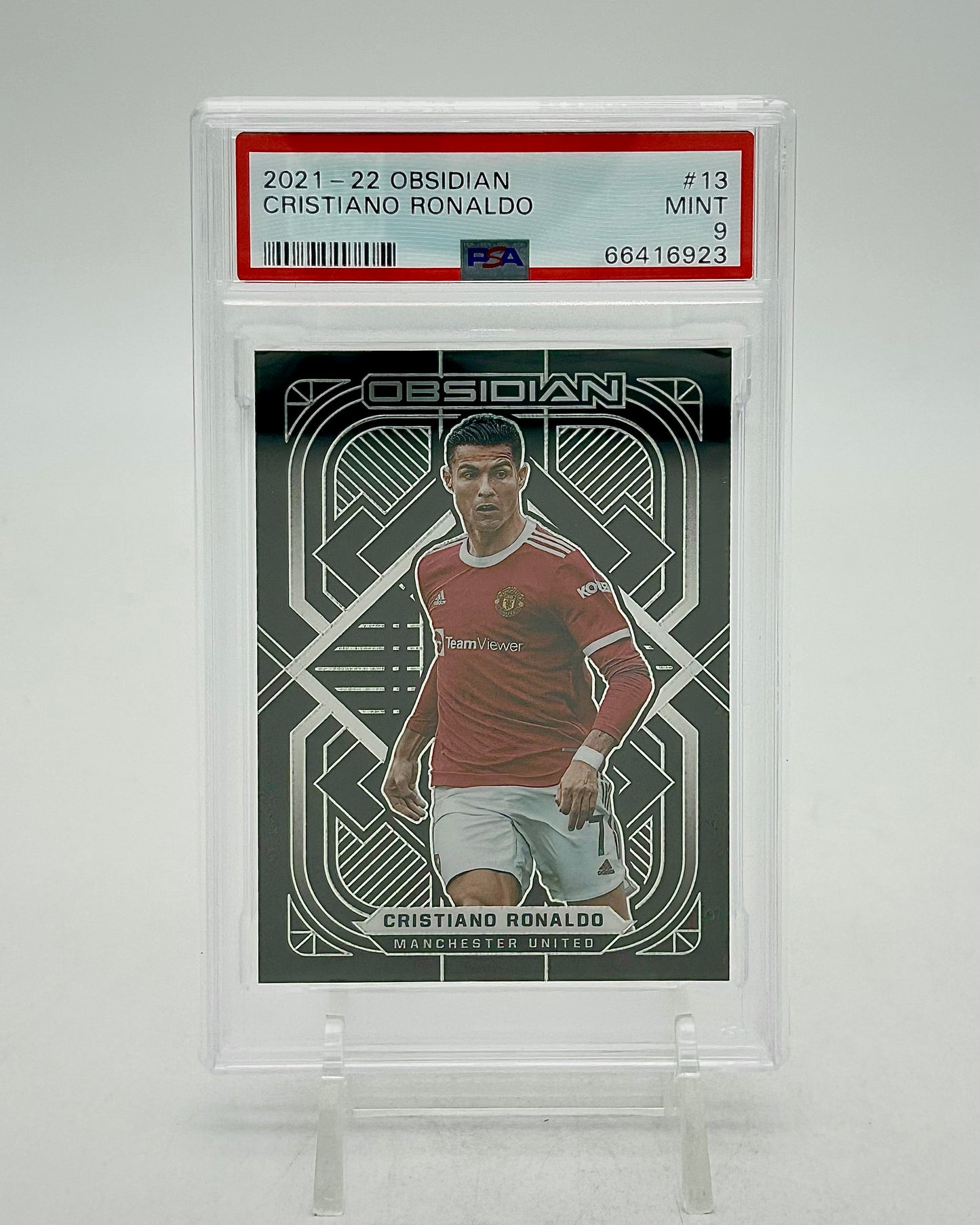 2021-22 Panini Obsidian /105 Cristiano Ronaldo #13 PSA 9