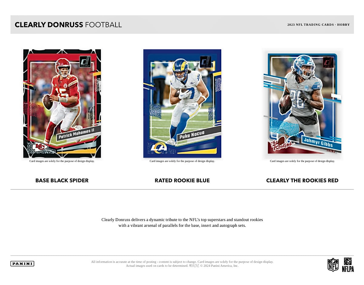 2023 Panini Clearly Donruss Football Hobby Sealed Case (16 boxes)