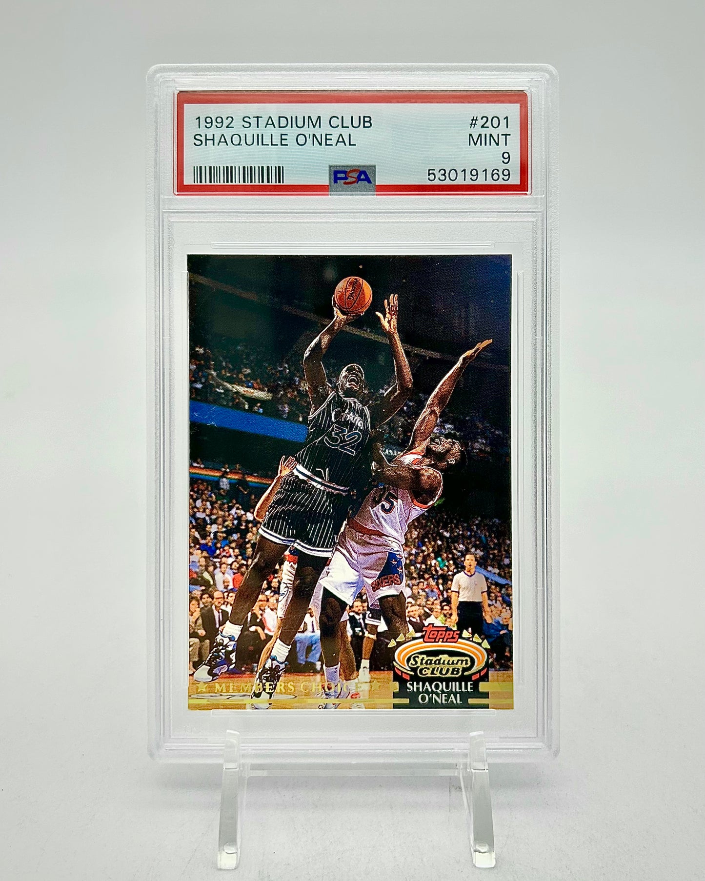 1992 Topps Stadium Club: #201 Shaquille O'Neal (PSA 9)
