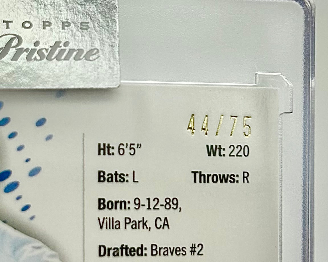 2023 Topps Pristine Blue Pristine Refractor /75: #129 Freddie Freeman