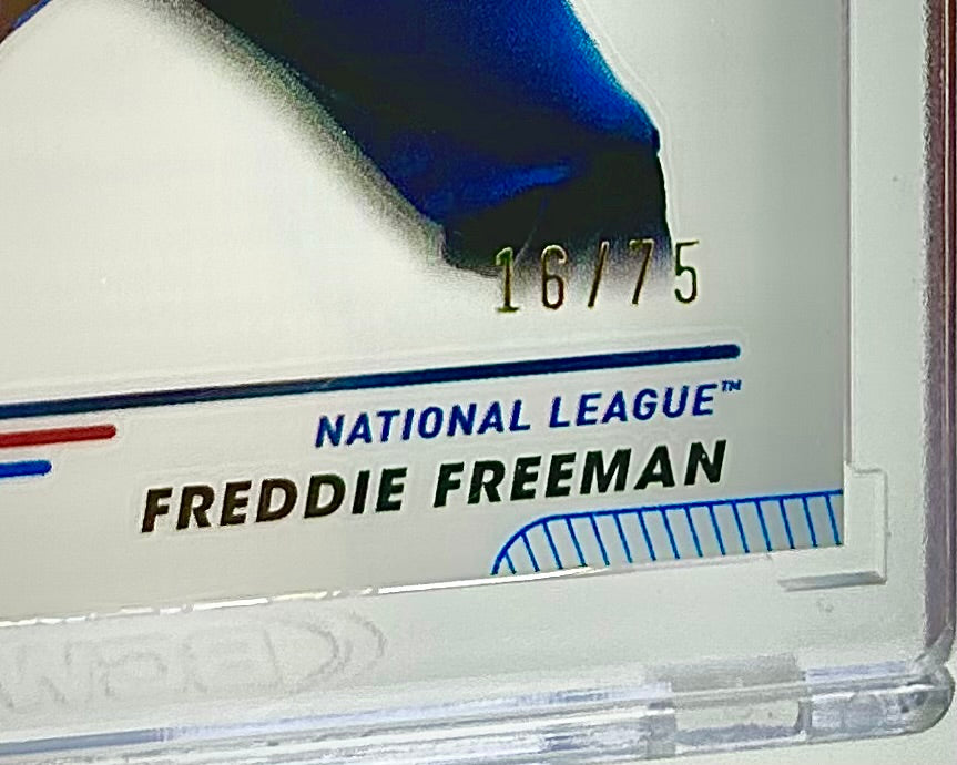 2024 Topps Pristine Blue Pristine Refractor /75: #259 Freddie Freeman