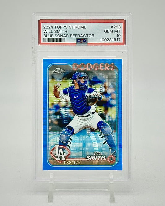 2024 Topps Chrome Sonar Blue Refractor /125: #293 Will Smith (PSA 10)