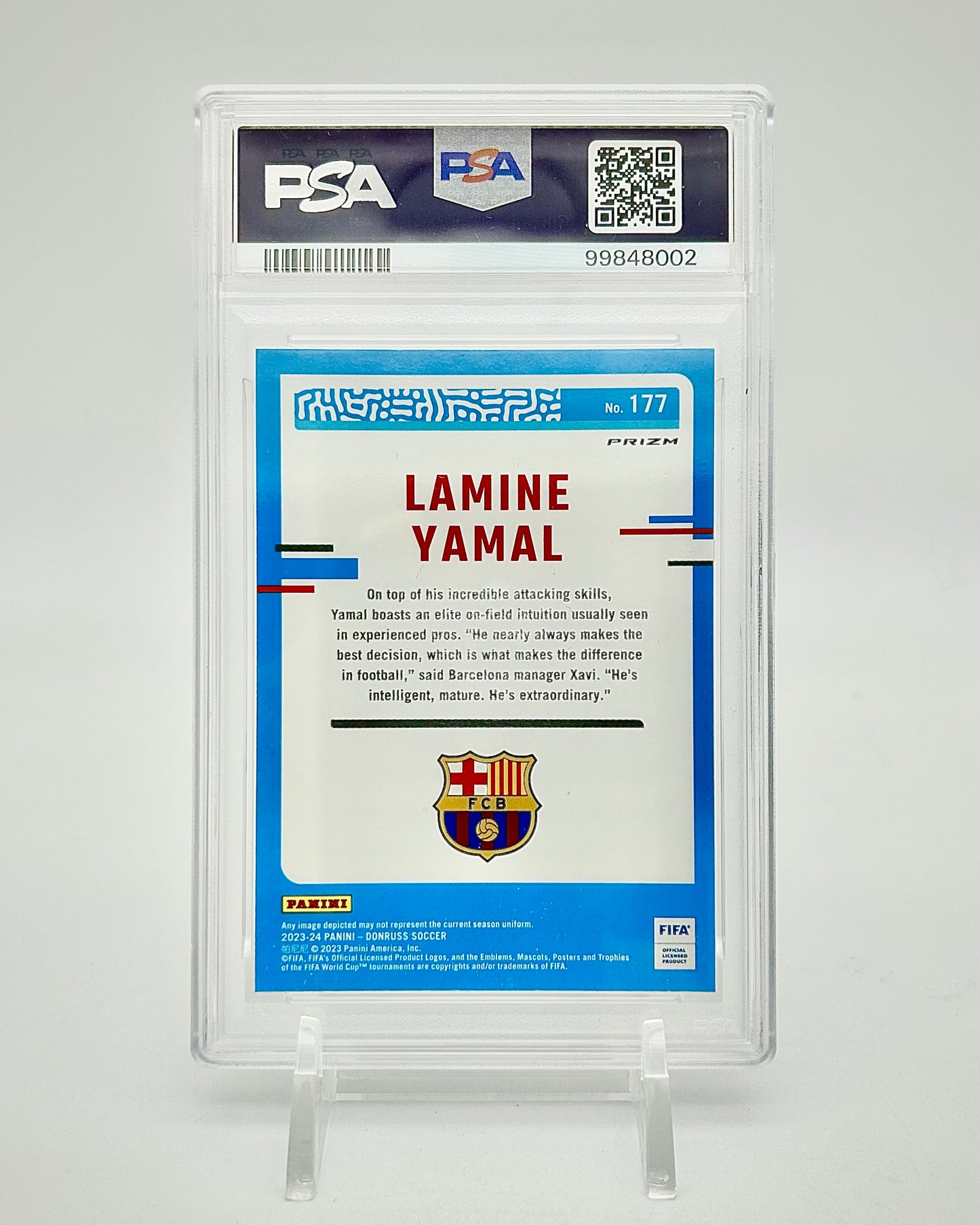 2023-24 Panini Donruss Optic FIFA Holo: #177 Lamine Yamal (PSA 10)