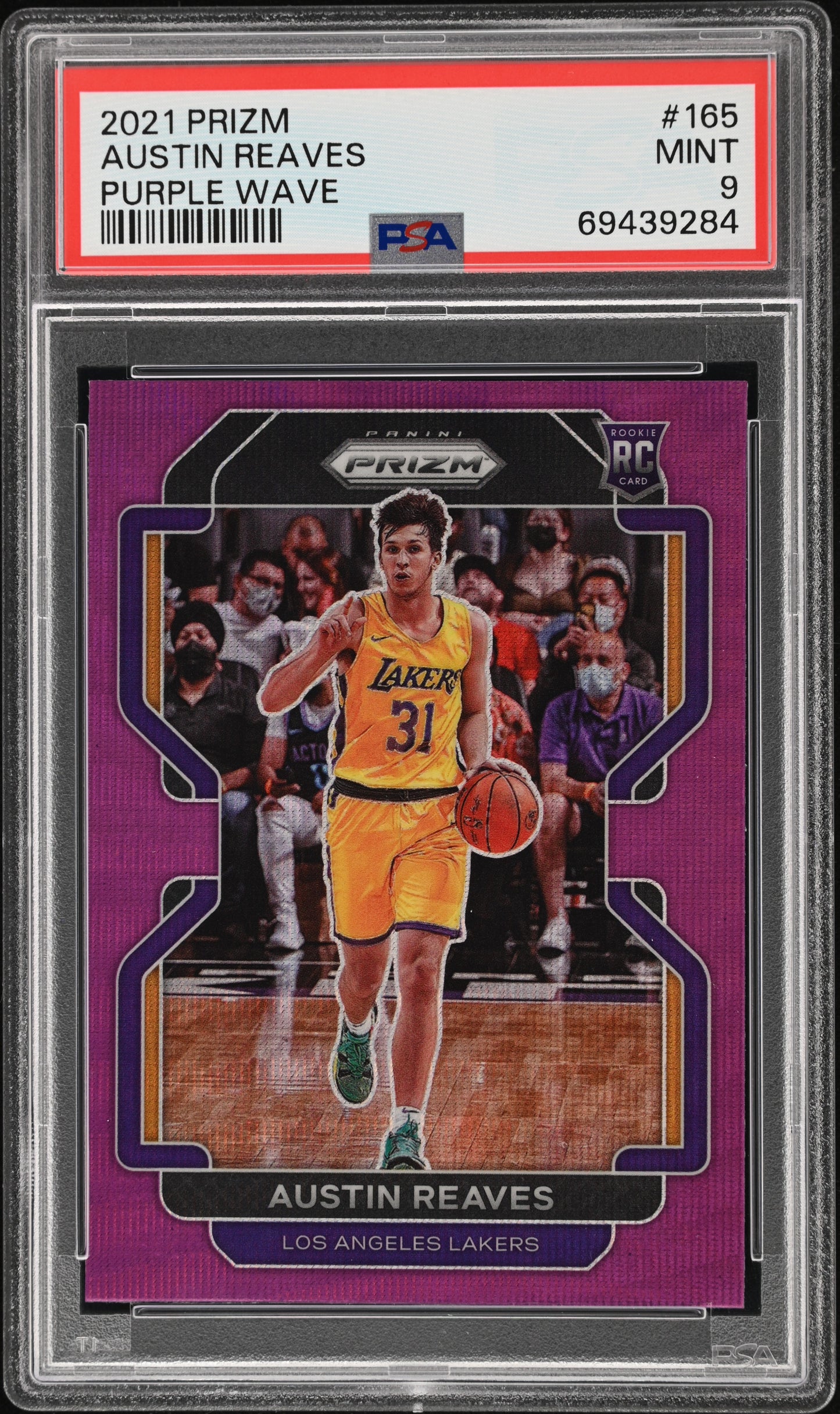 2021 Panini Prizm Purple Wave: #165 Austin Reaves (PSA 9)