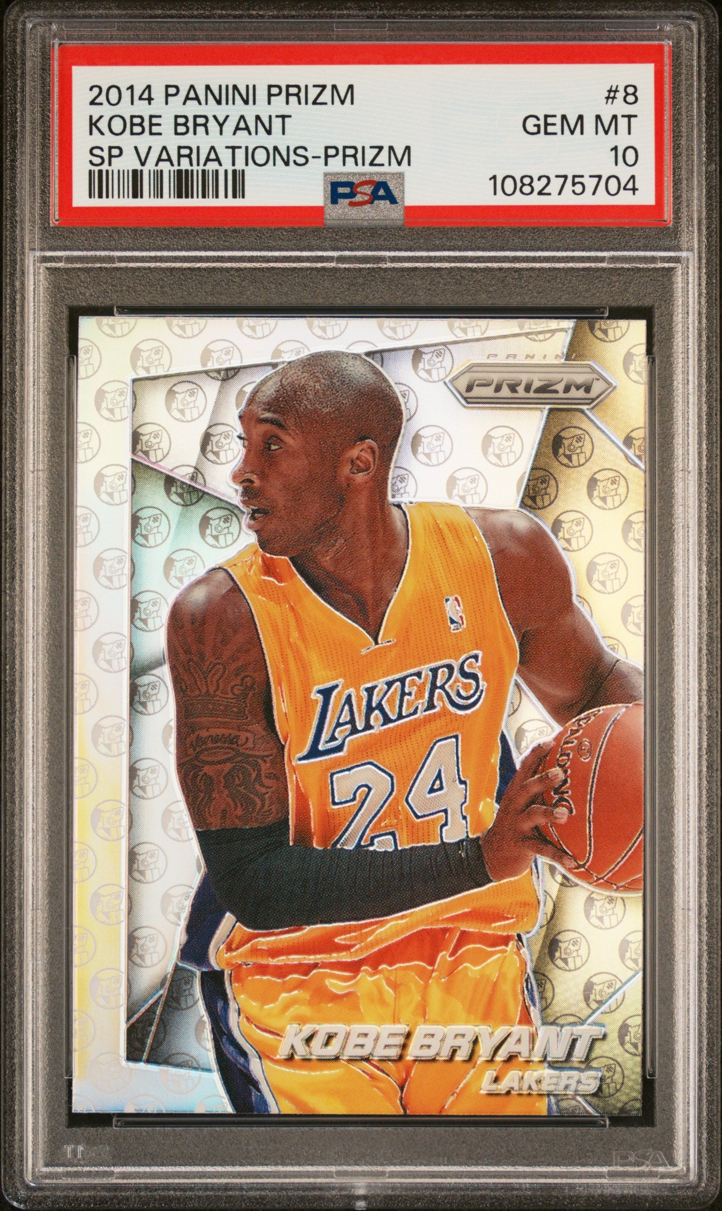 2014 Panini Prizm SP Variations Prizm Kobe Bryant #8 PSA 10