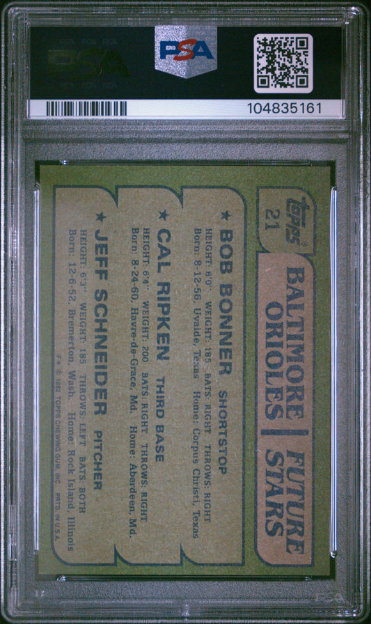 1982 Topps Cal Ripken Jr. Rookie Card PSA 9