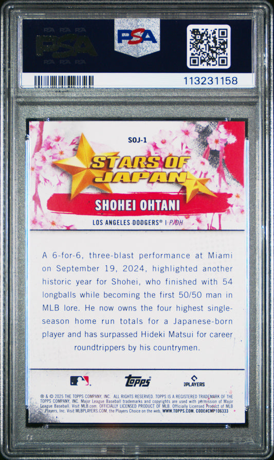 2025 Topps Tokyo Series Stars of Japan Shohei Ohtani #SOJ-1 PSA 10