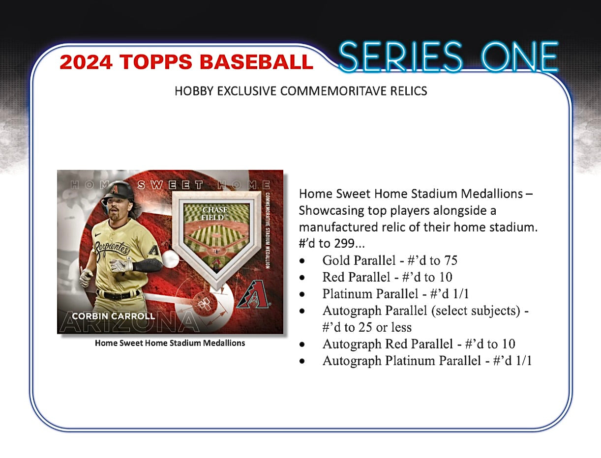 2024 Topps Series 1 Baseball Hobby Sealed Case (12 boxes)
