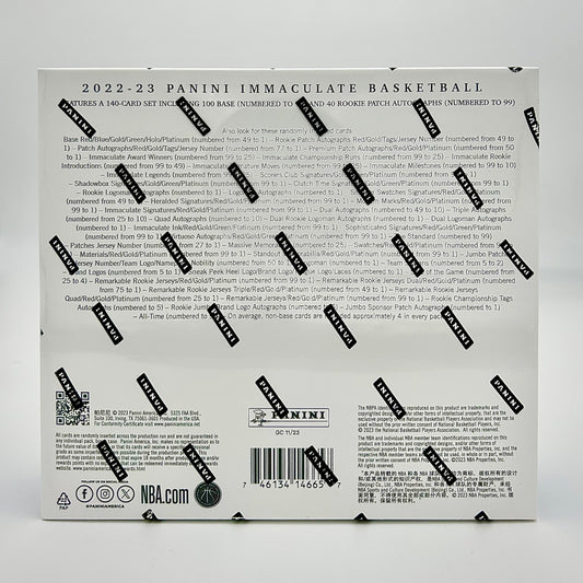 2022-23 Panini Immaculate Collection Basketball Hobby Box