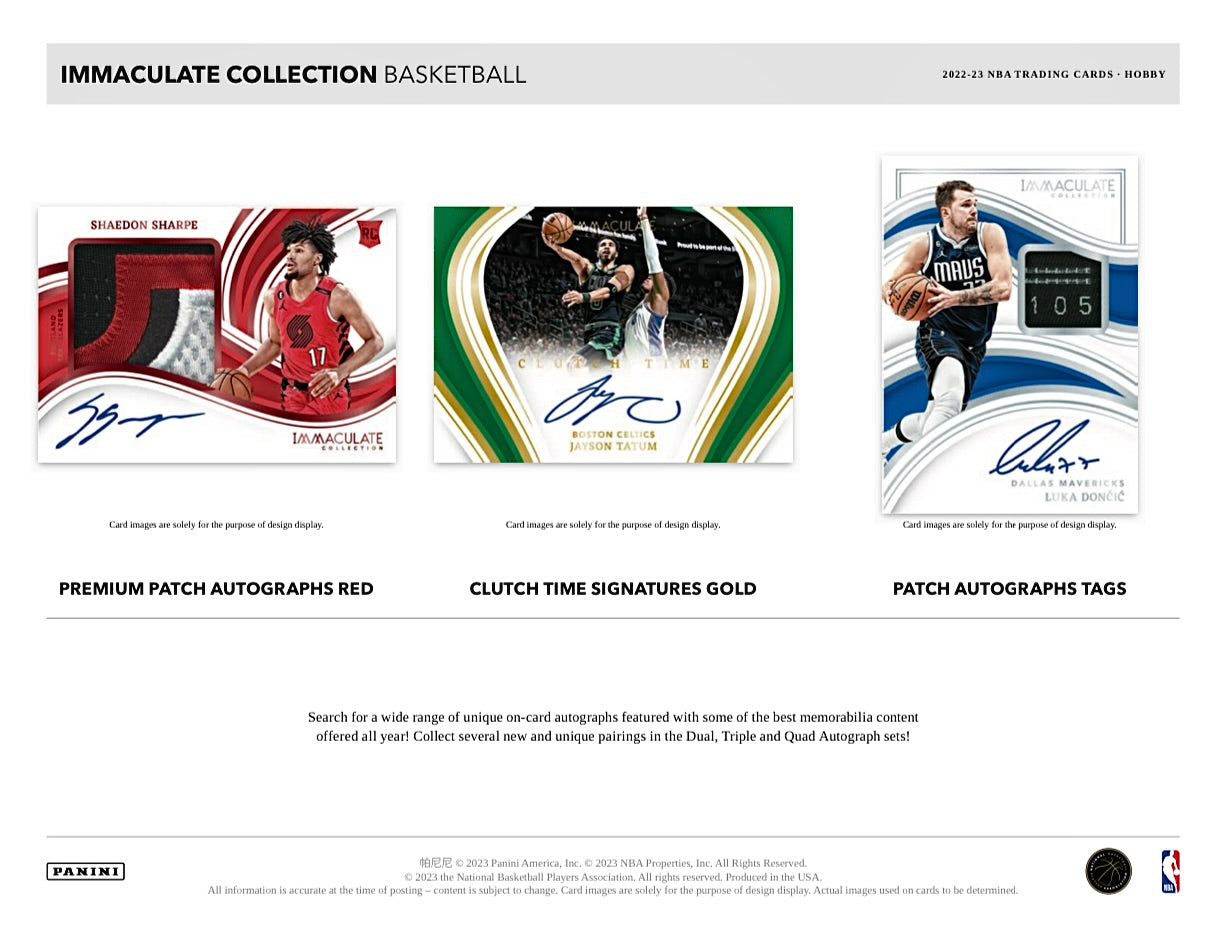 2022-23 Panini Immaculate Collection Basketball Hobby Box