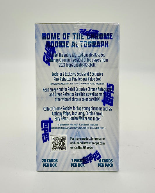 2023 Topps Chrome Update Baseball Value Box