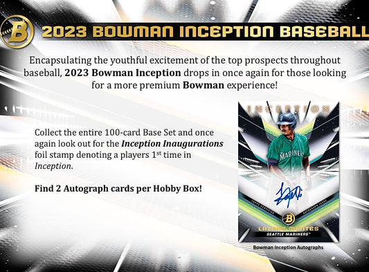 2023 Bowman Inception Baseball Hobby Box