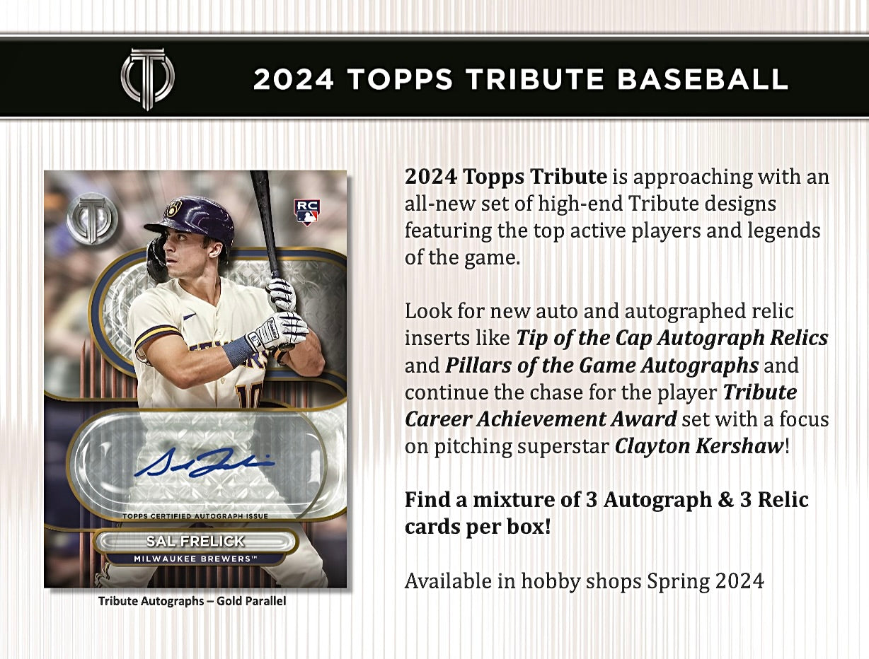 2024 Topps Tribute Baseball Hobby Box